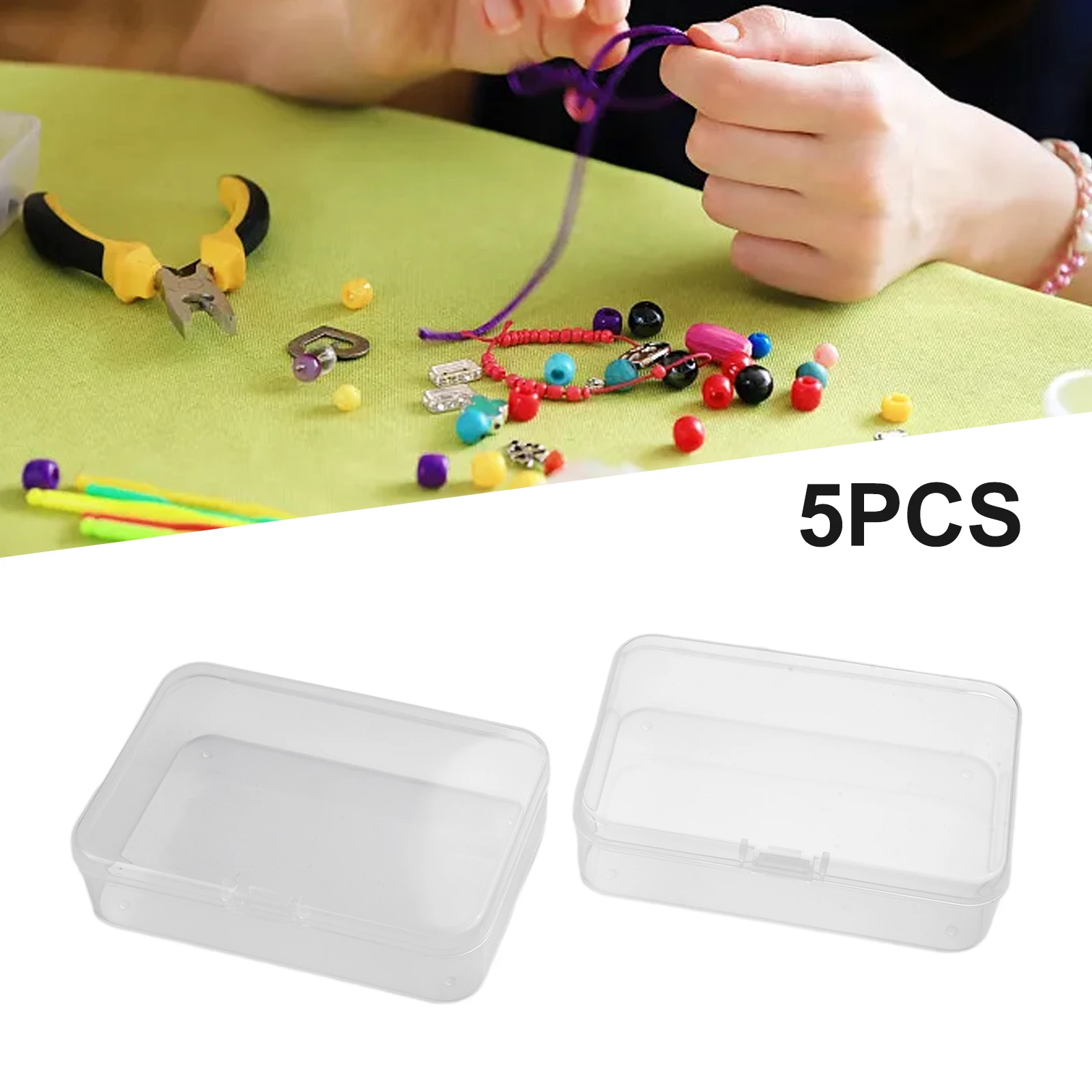 

Fittings Plastic Box Case Jewelry Keeper New Packaging Parts Receiving Rectangle 5pcs Storage Transparent Useful Container