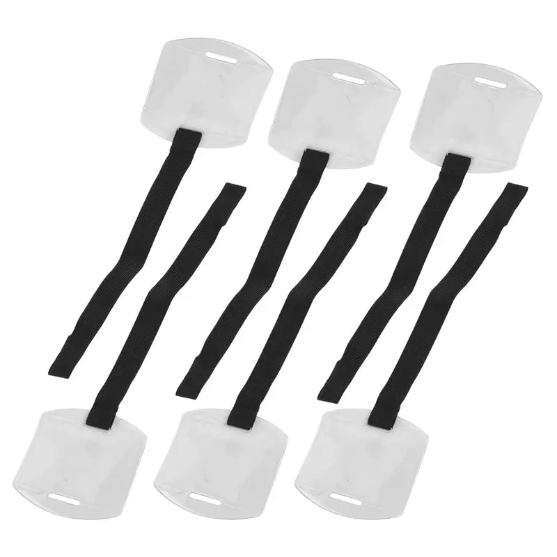 Badge Holder - 6Pcs Armband ID Card Holder Waterproof Armband Badge With Adjustable Elastic Strap