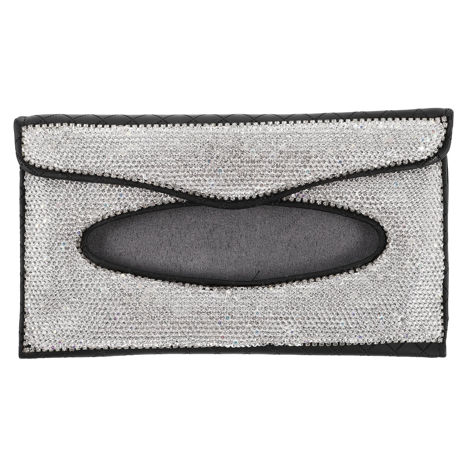 

Автомобильный держатель для салфеток с кристаллами и стразами, блестящий подвесной дизайн, подходит для солнцезащитного козырька, органайзер для салфеток на заднем сиденье