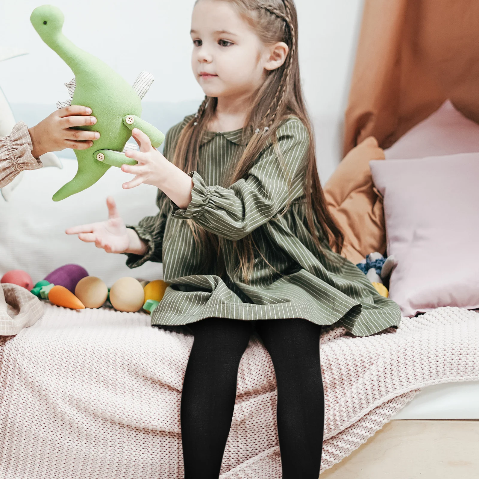 

2Pcs Girls Pantyhose Ballet Dancers Tights Comfortable Breathable for Daily Activities Performance Girls Pantyhose