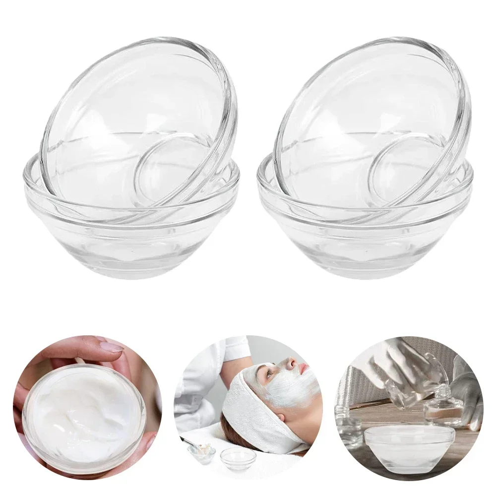5/3 Uds. Cuenco mezclador de belleza facial, cuencos agitar DIY para máscara, vidrio transparente, salón cosmético, Spa, maquillaje, herramienta de belleza para el cuidado de la piel, nuevo