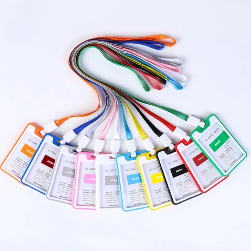 Bộ vỏ đựng thẻ chống nước có dây buộc Dung lượng 5 thẻ cho nhân viên văn phòng Thẻ Thẻ truy cập Thẻ xe buýt Dropship