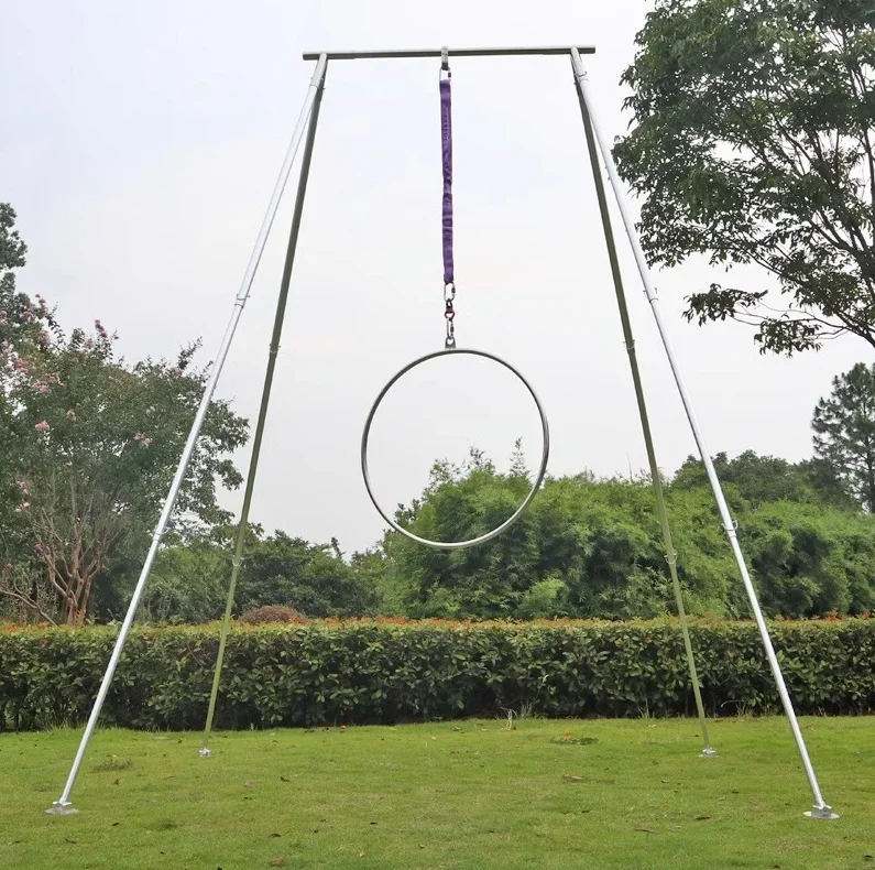 Adjustable aerial yoga bracket without punching outdoor hammock ring