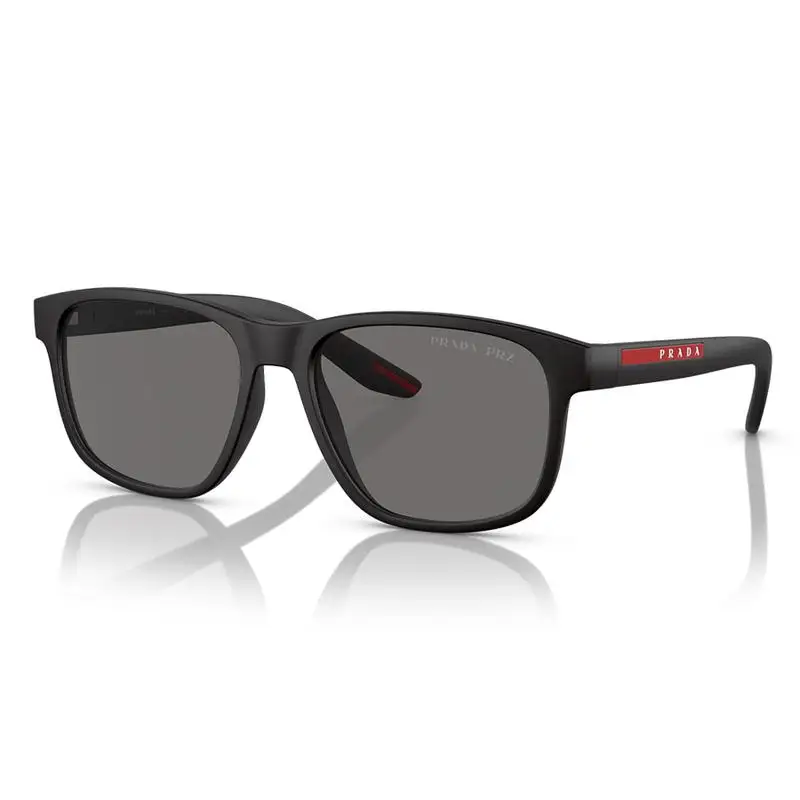 Prada 0PS06YS Linea Rossa Polarized Sunglasses DG002G56 Matte Black Square Nylon UV400 Driving Shades Unisex Outdoor Sports Eyew