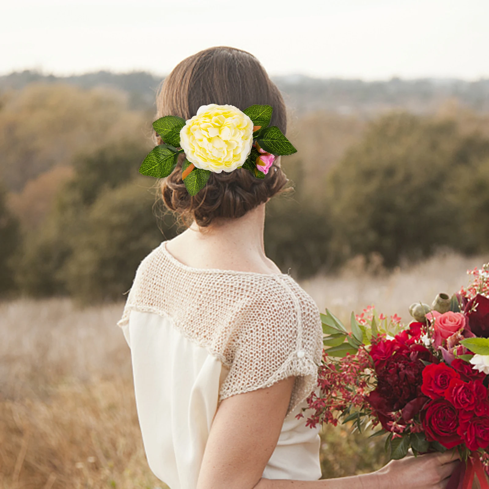 

Flower Combs For Women Decorative Side Comb Clips Corrosion Resistant Bridal Hair Accessories Leaf Design Plastic Hair Slides