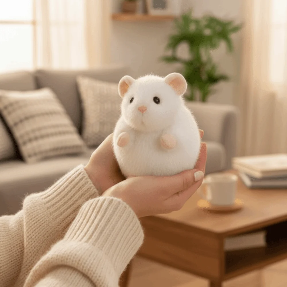 Cartoon 3 Colour Simulation Mouse Soft Cute Cartoon Pet Fancy Rat Simulation Stuffed Flower Branch Birthday Gift