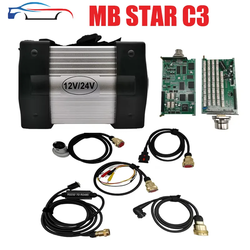 MB Star C3 Diagnostic Tool Full Chip for Benz-Xentry SD Connect Multiplexer Support 12V & 24V Car/Truck Diagnosis Scanner