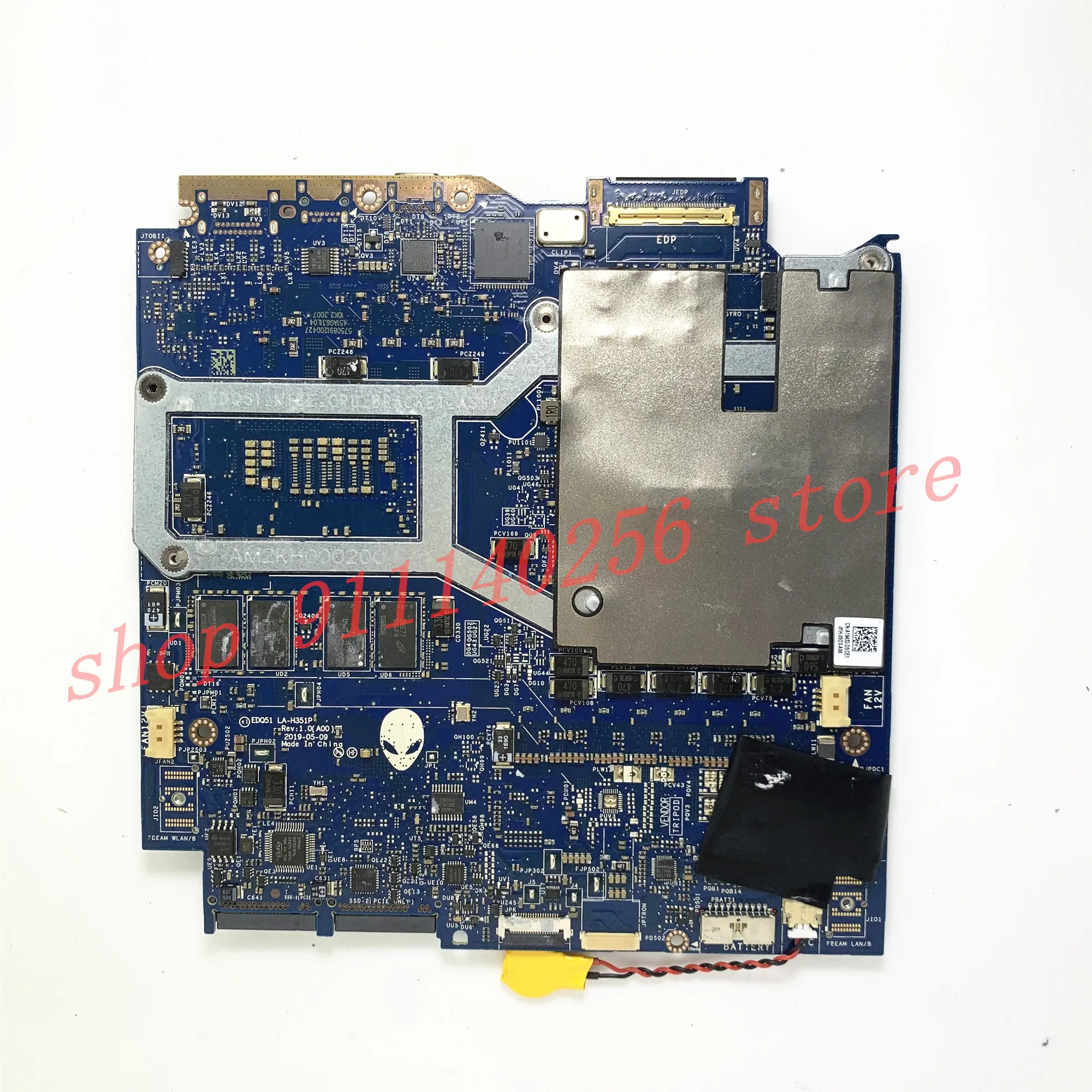 CN-0PY87P 0PY87P PY87P For DELL M15 R2 Laptop Motherboard EDQ51 LA-H351P W/ SRF6U I7-9750H N18E-G1-KD-A1 RTX2060 16GB 100%Tested