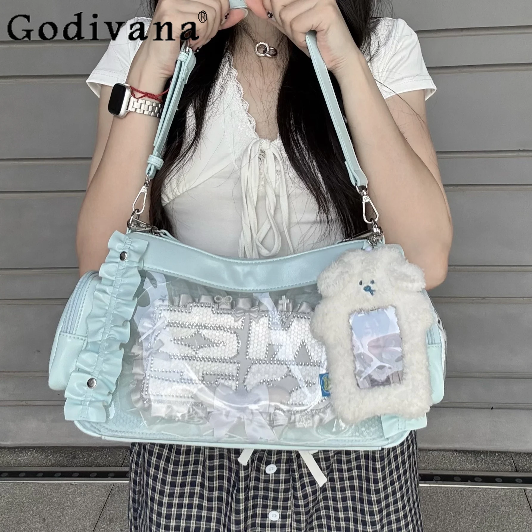 

Japanese Original Anime Lolita Sweet Girl Pain Bag Small Capacity Cute Doll Bag Daily Commute Casual Shoulder Crossbody Bag