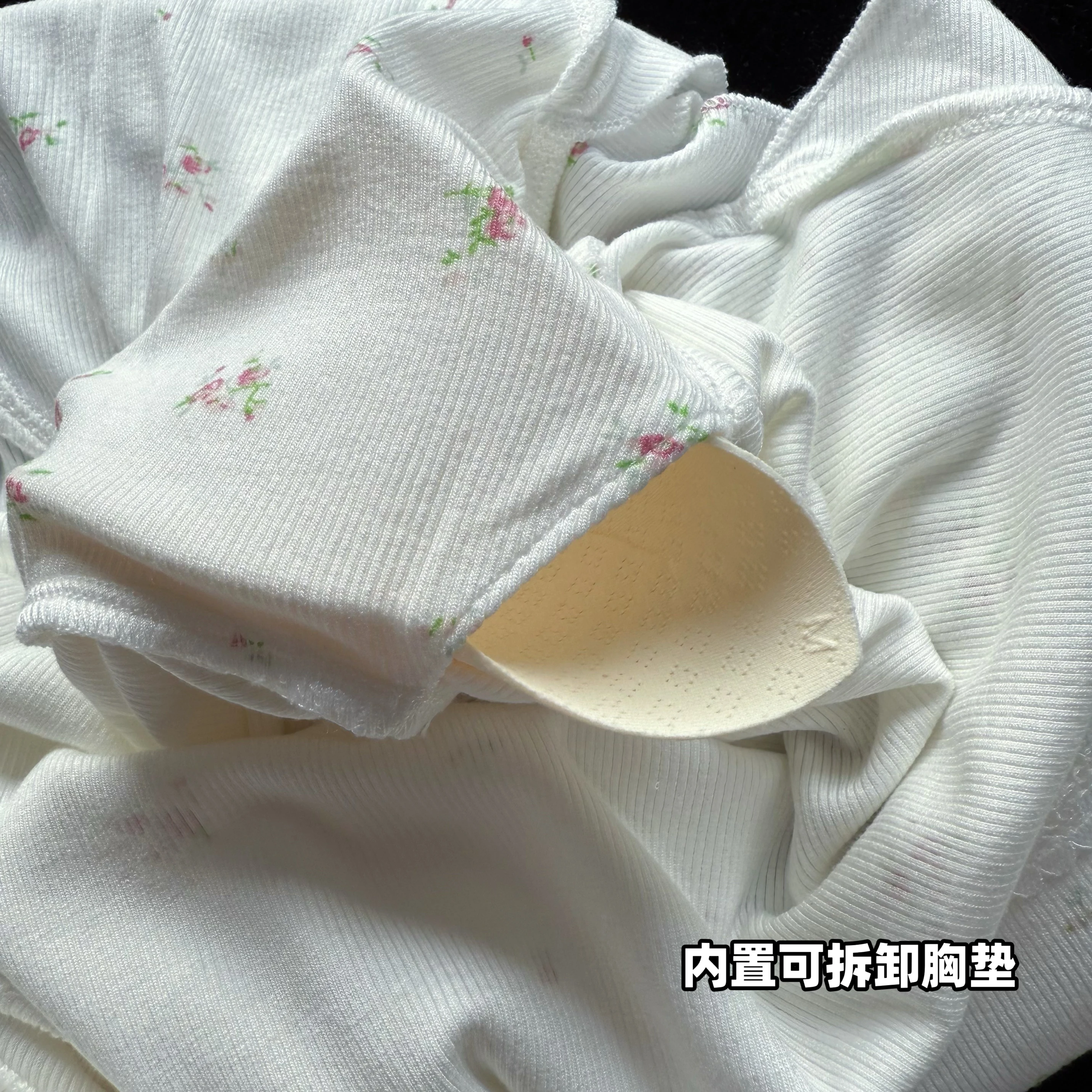 2025 new modal cotton floral soft and comfortable thin short-sleeved pajamas sweet sister cute girl with chest pad loungewear