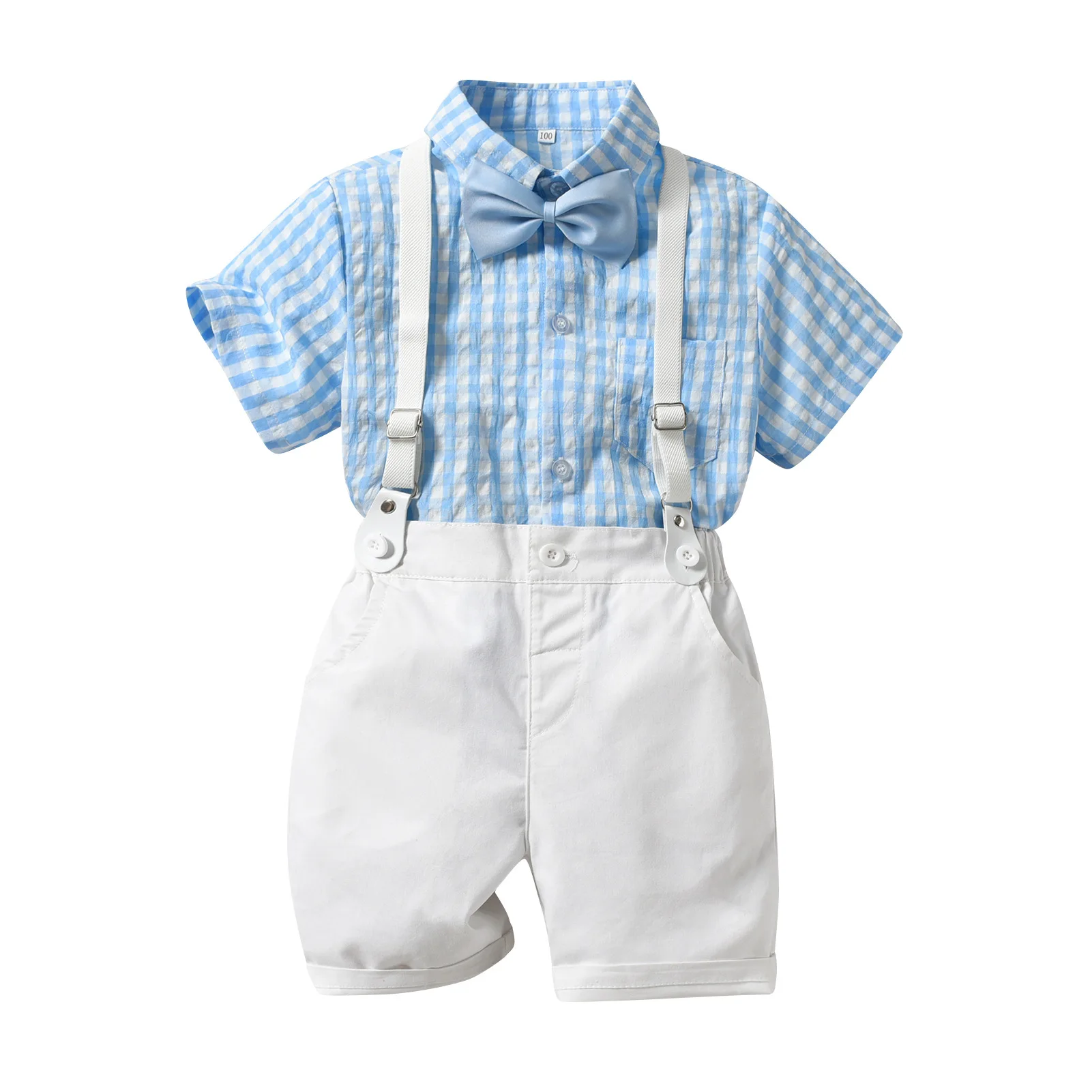 

2025 children's clothing summer set boys' short shirt pants set children's dress banquet dress