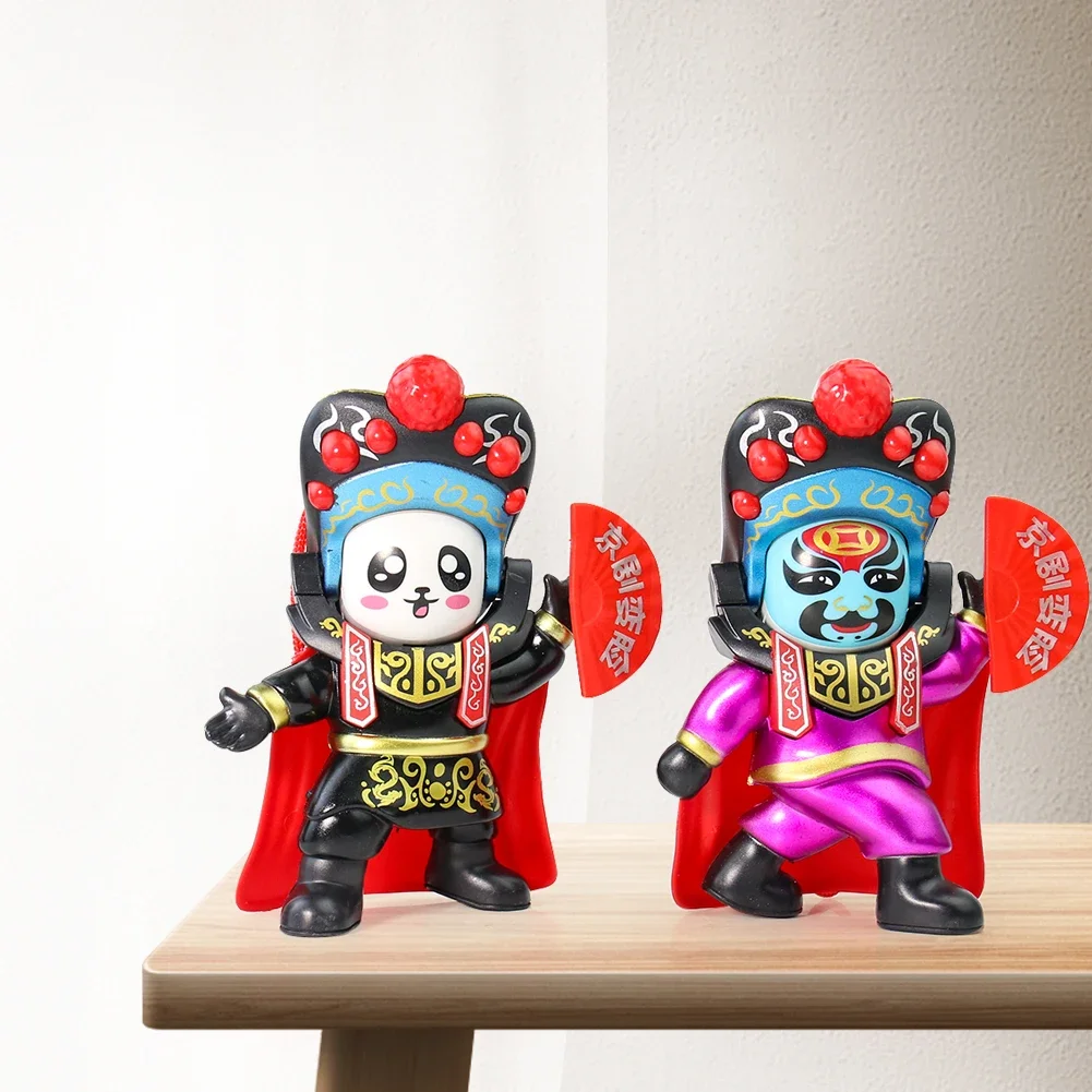 Face Changing Doll Chinese Opera Figure Traditional Facial Makeup Miniature Cultural Decor Gift Kids Folk Art Souvenir Puppet