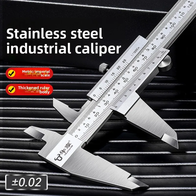 

High-precision Stainless Steel Vernier Caliper, Household Industrial Grade Vernier 0-150-200-300mm Inner Diameter Caliper