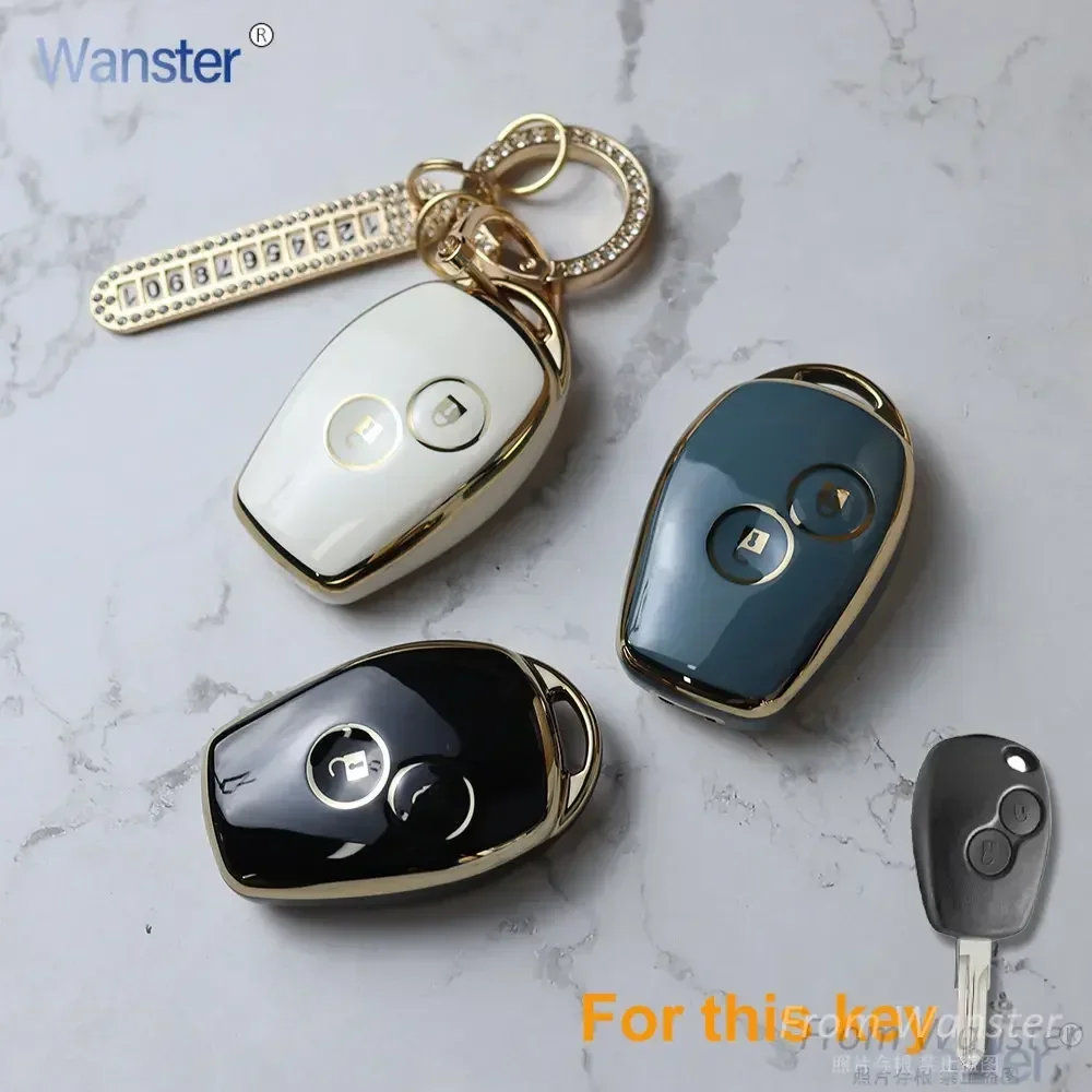 Tpu Car Key Case Cover Shell for Renault Megane Modus Espace Laguna Duster Logan DACIA Sandero Fluence Clio Kango 2 Buttons