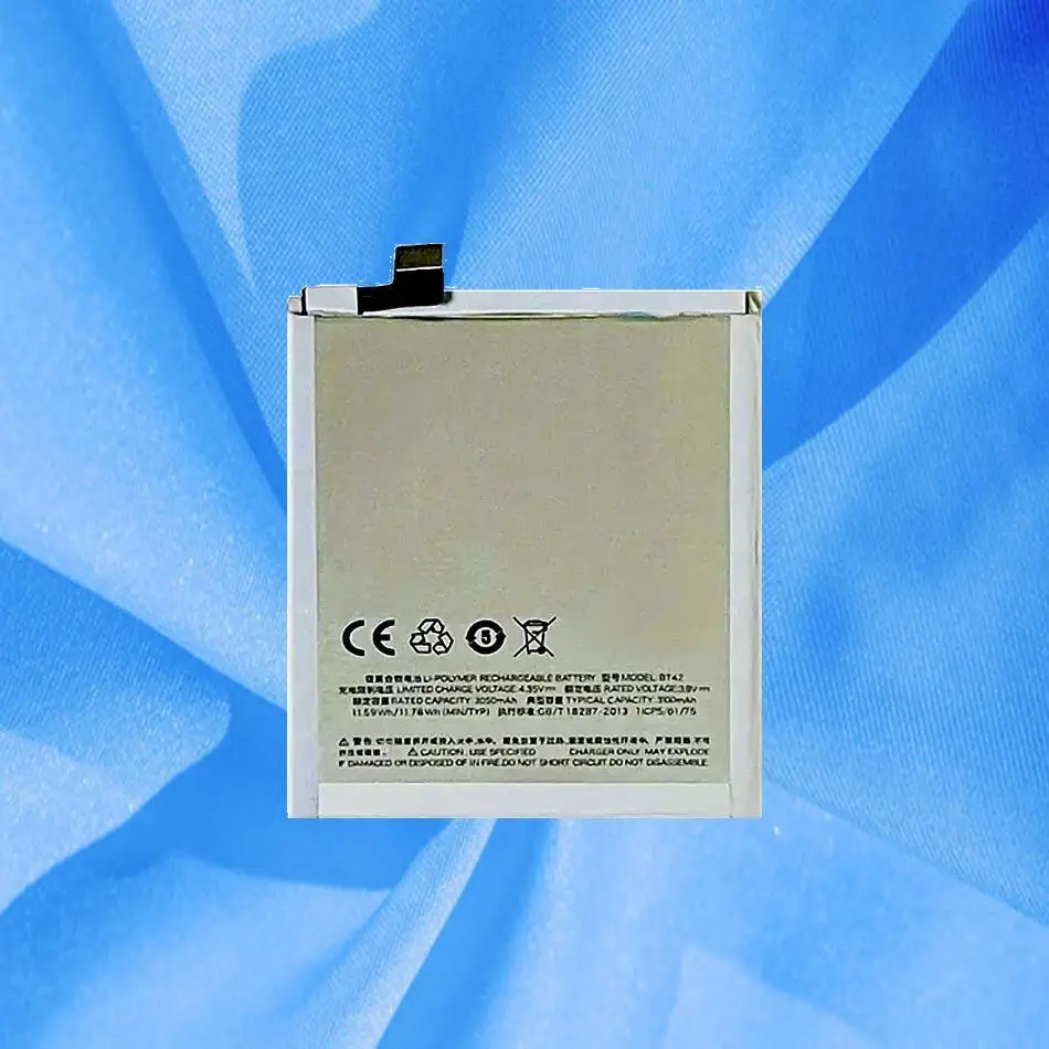 

High Performance BT42 Mobile Phone Battery Environmentally Friendly For Meizu Meizy M1 Note 3100Mah