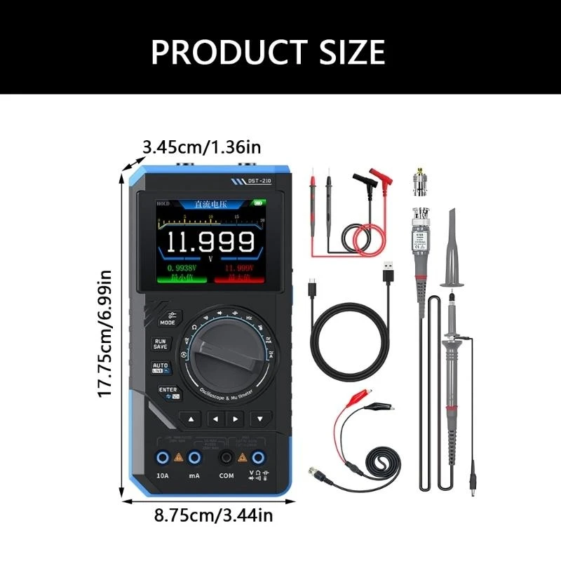 

Comprehensive 3 In 1 Digital Multimeter for Voltages Current & Frequency Testing