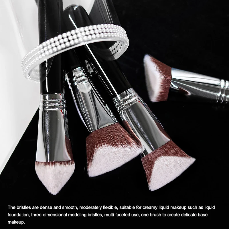 فرشاة كريم أساس كابوكي كبيرة احترافية، أداة مكياج نباتية على شكل مثلث بزاوية لتطبيق البودرة الخالية من العيوب #2