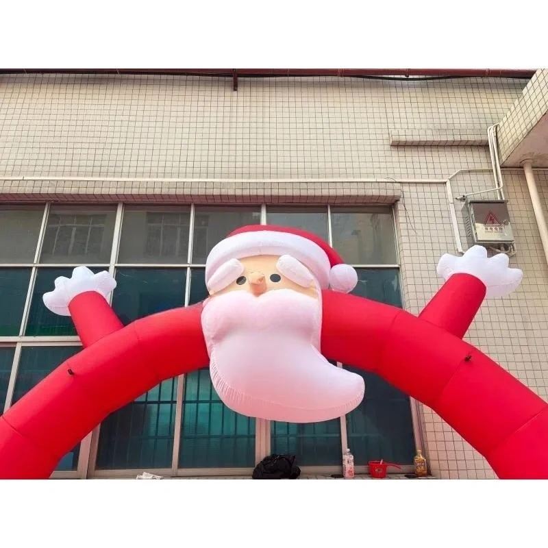 Inflatable Santa Claus Arch Decoration Air Model Outdoor Welcome Suitable for Shopping Centers and Hotels