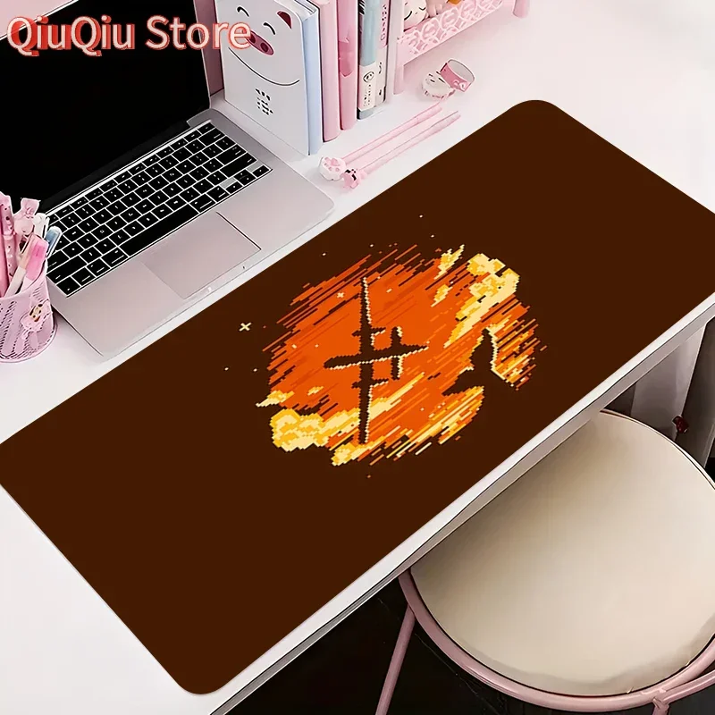 

Gaming Cartoon Mousepad Gaming Accessories Computer Cabinet Extended Mat Mouse Pad Anime Keyboard Pad Office Pixel Art Desk Mat