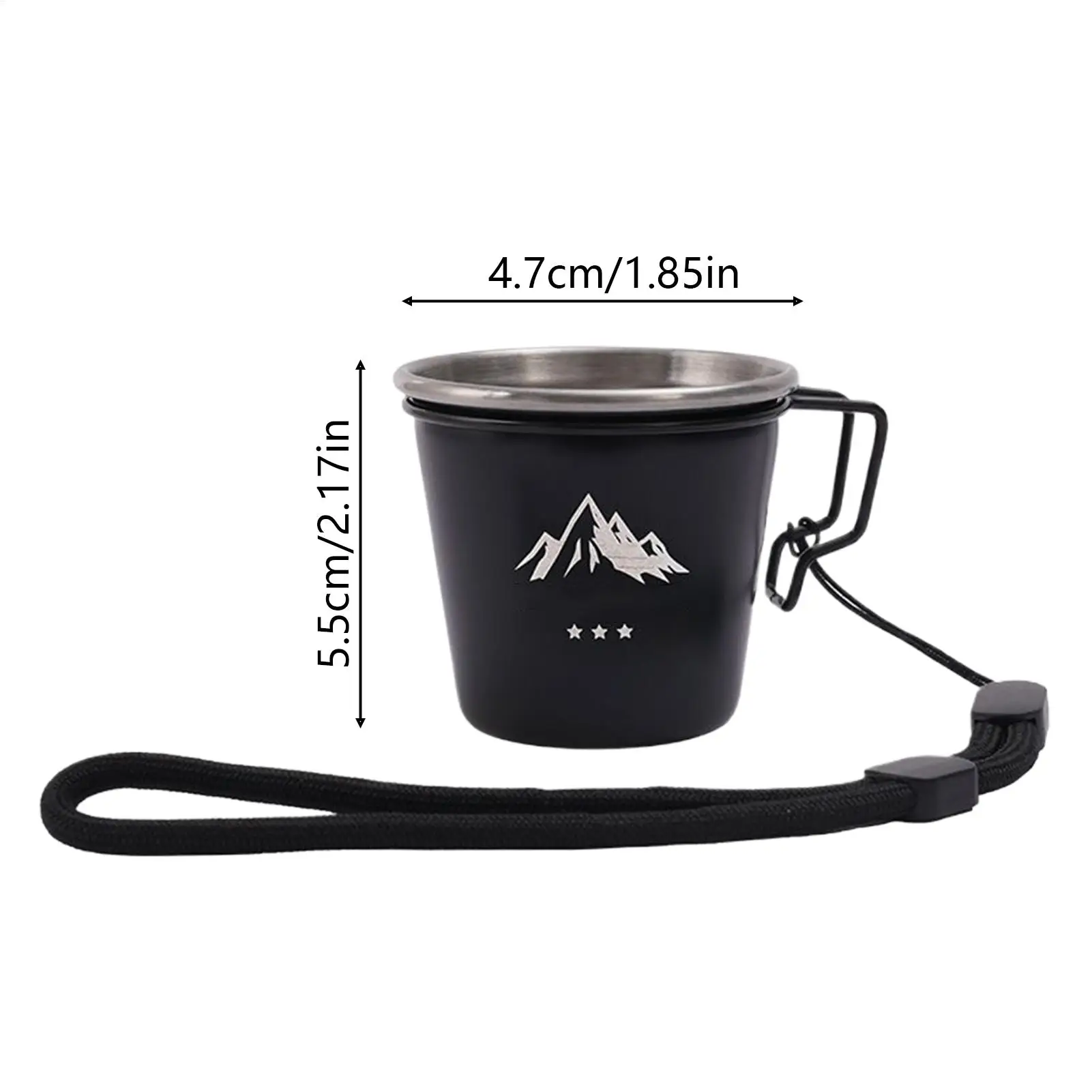 Mini tazas de café de acero inoxidable, tazas portátiles a prueba de herrumbre, taza de café de acero inoxidable para niños y adultos, Camping familiar