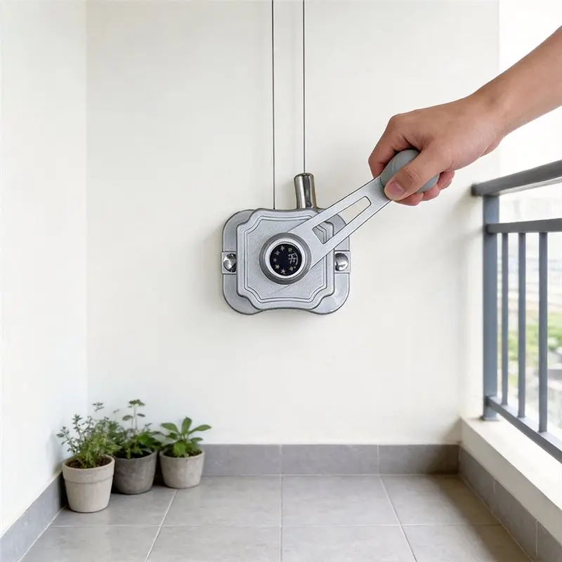 Multi-use Gear Multifunctional Clothing Lift Hanger Parts Hand Crank Replacement for Home Laundry Room Storage