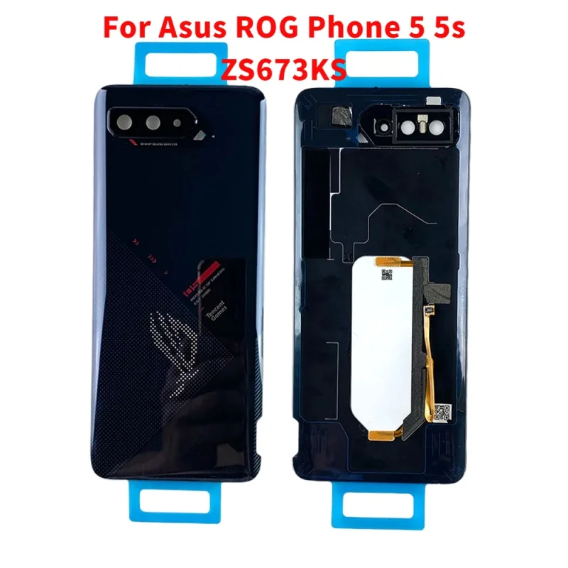 

For Asus ROG Phone 5 5s ZS673KS Back Battery Cover Rear Housing Case Battery Door With Lens