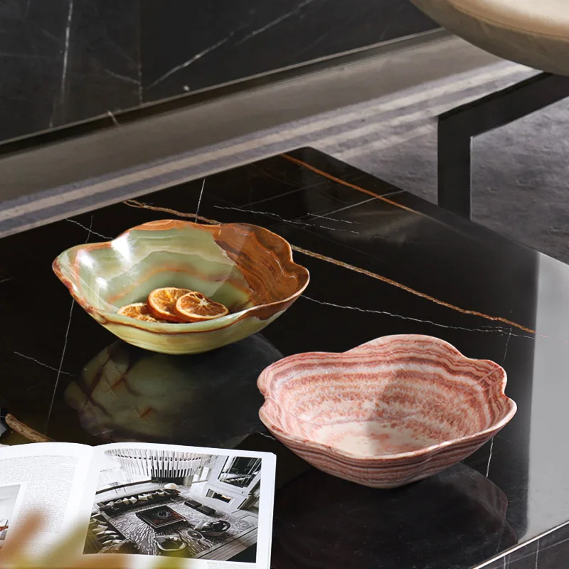 marble fruit plate medieval model room living room coffee table household dining table fruit plate storage ornament