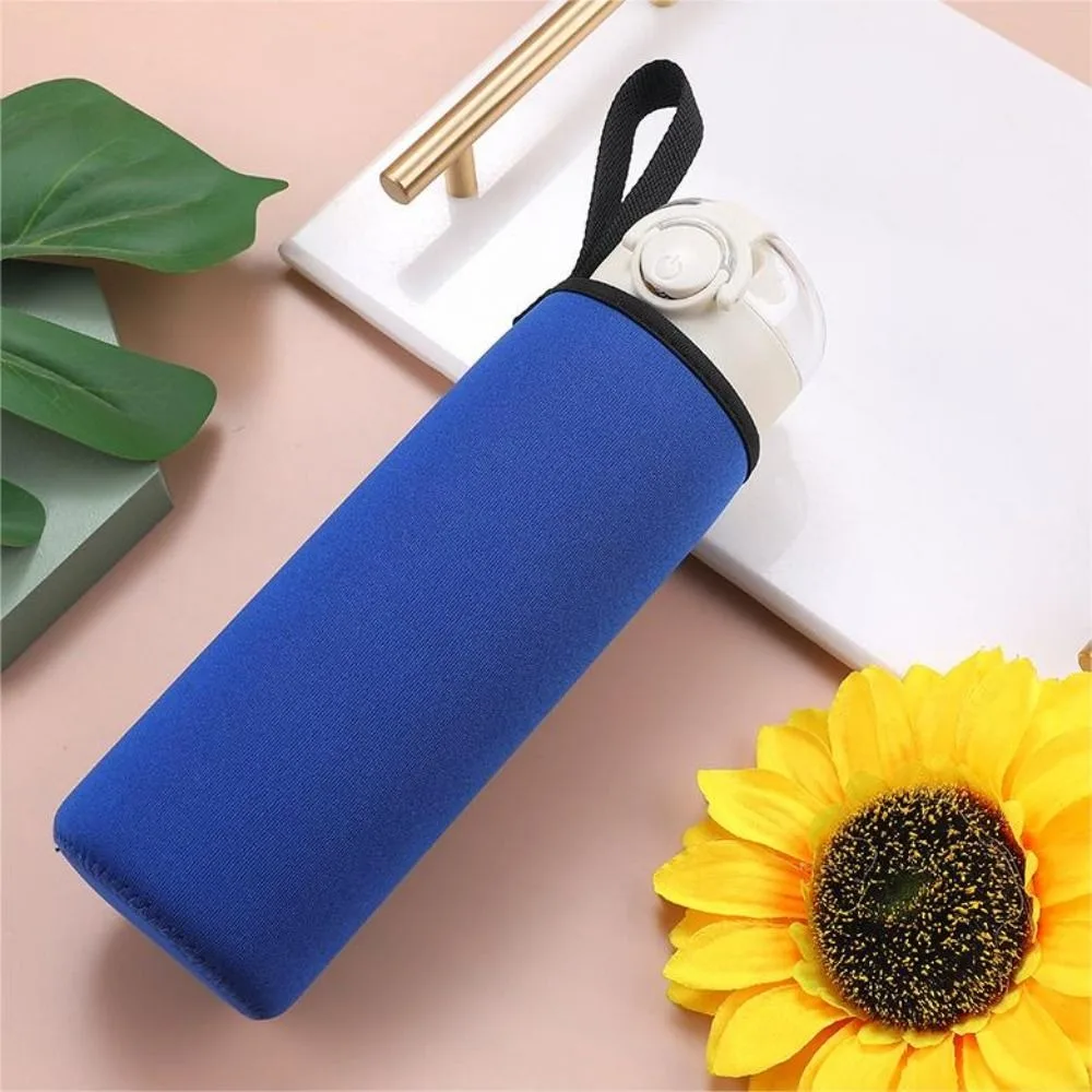 Neoprene Vacuum Cup Insulator Sleeve Elastic Collapsible Sport Water Bottle Cover Protective Anti-fall Water Bottle Carrier