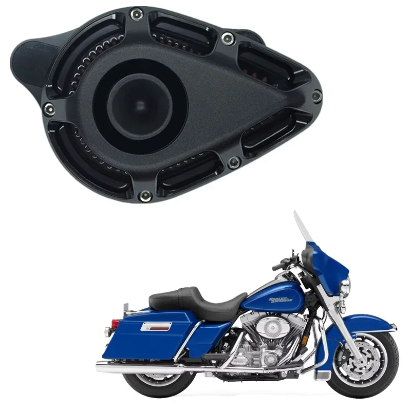 For Harley Touring Street Glide Touring Road Glide Softail Dyna Cnc Multi-Angle Filter Turnable Air Cleaner Aluminum Matte Black