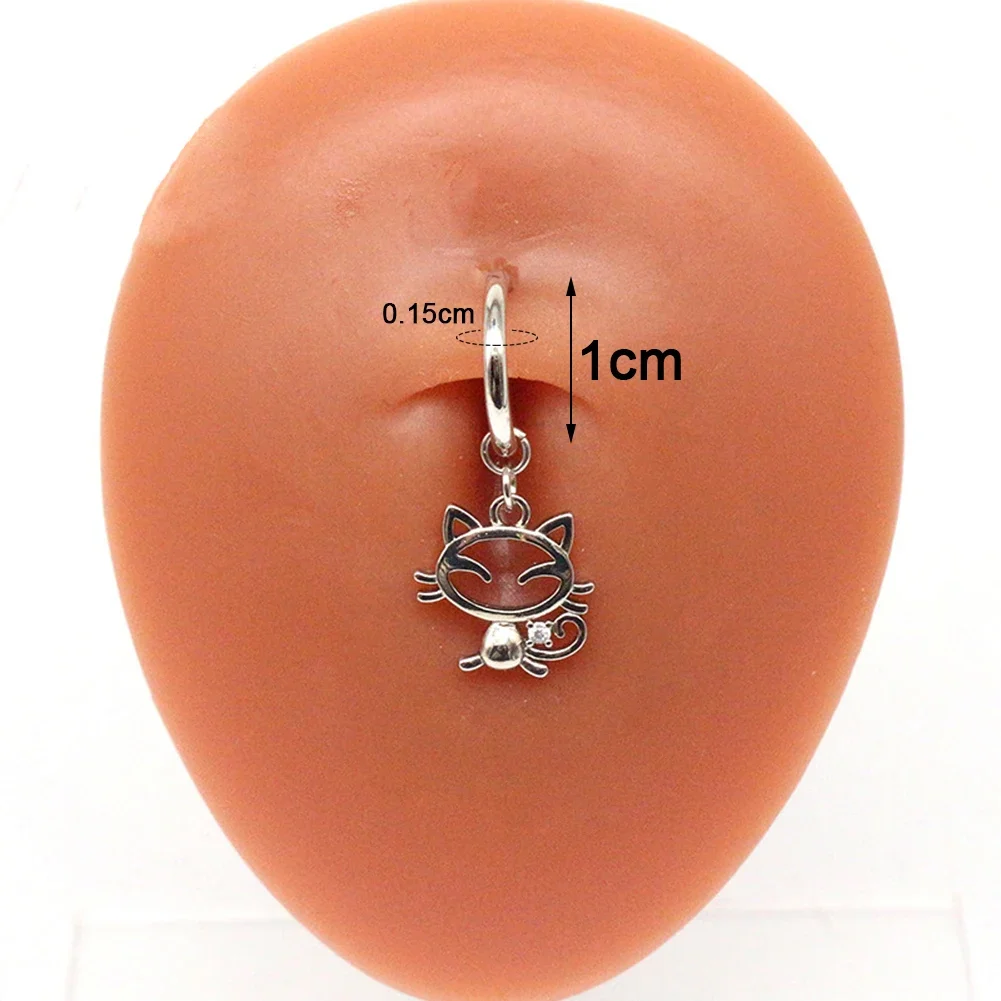 الفضة اللون وهمية السرة ثقب للنساء ، خواتم البطن الحد الأدنى ، حزام زر البطن ، الصيف شاطئ الجسم الثقب ، مجوهرات هدية ، 1 قطعة
