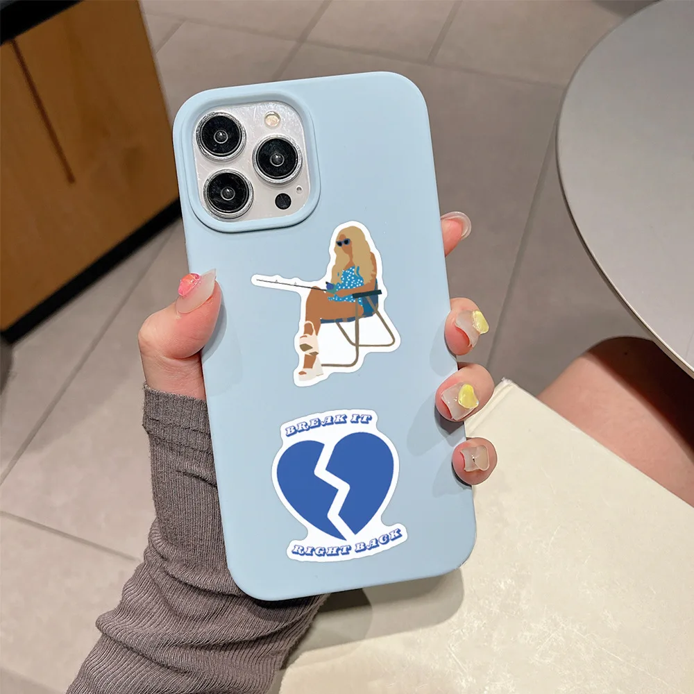 55 قطعة من ملصقات المغني ميغان موروني لتزيين حساب اليد DIY جراب هاتف كوب ماء ملصقات PET مقاومة للماء