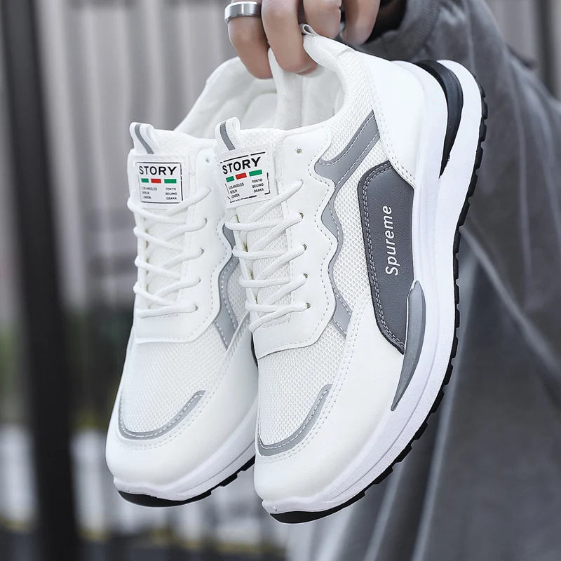 New Men Running Shoes Soft Bottom Fashion Breathable Air Mesh Sneakers Size 39-44