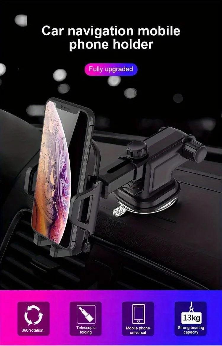 Saugnapf-Autohalterung für Smartphones, Handyhalterung mit Saugnapf für iPhone, Xiaomi, Huawei, Samsung – Detail 1