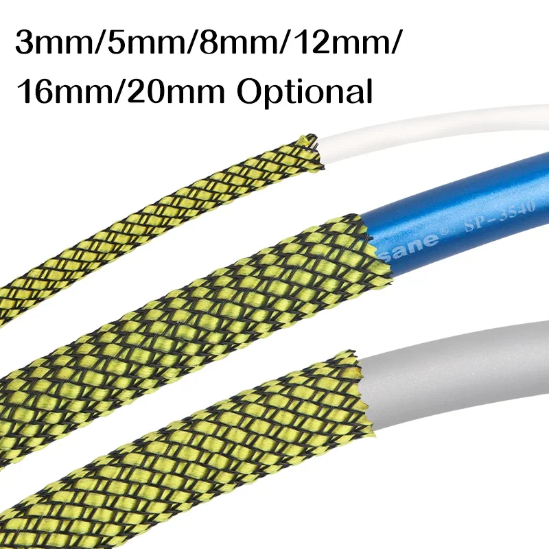 10Meters HiFi Audio Cable Braided Sleeving PET Shock Net for DIY XLR / RCA Signal Line Power Cord Speaker Wire