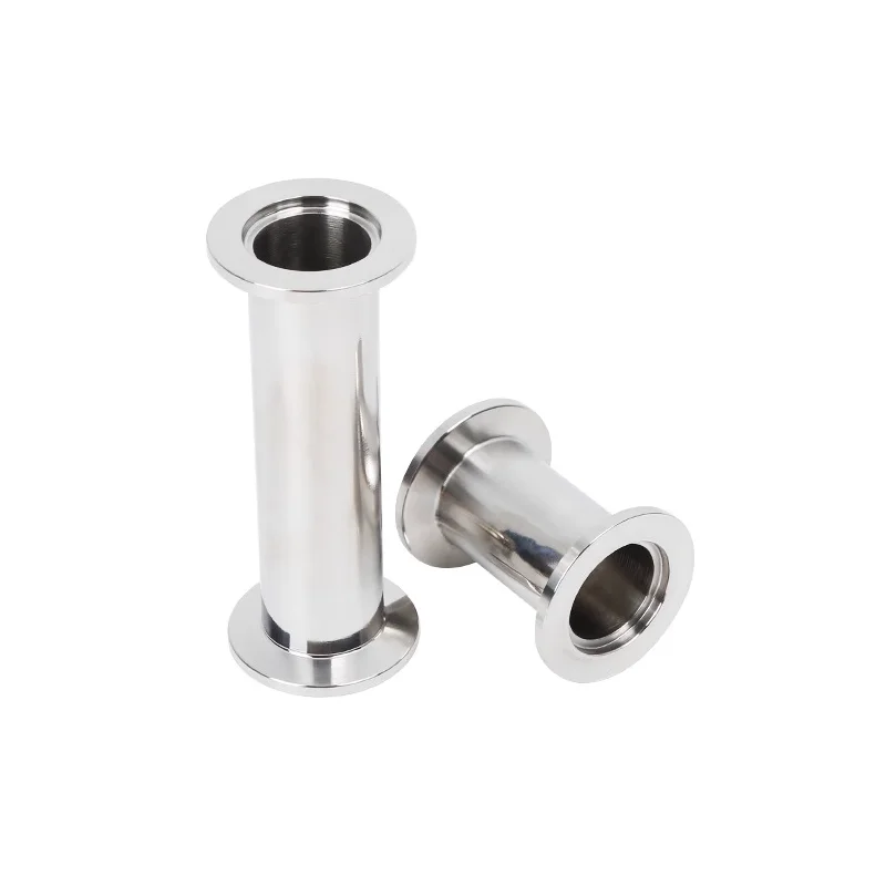 KF16 KF25 KF40 KF50 Vacuum Straight Pipe 304 Stainless Steel Flange Quick Match Fixture Straight Pipe Fittings 40-200mm Length