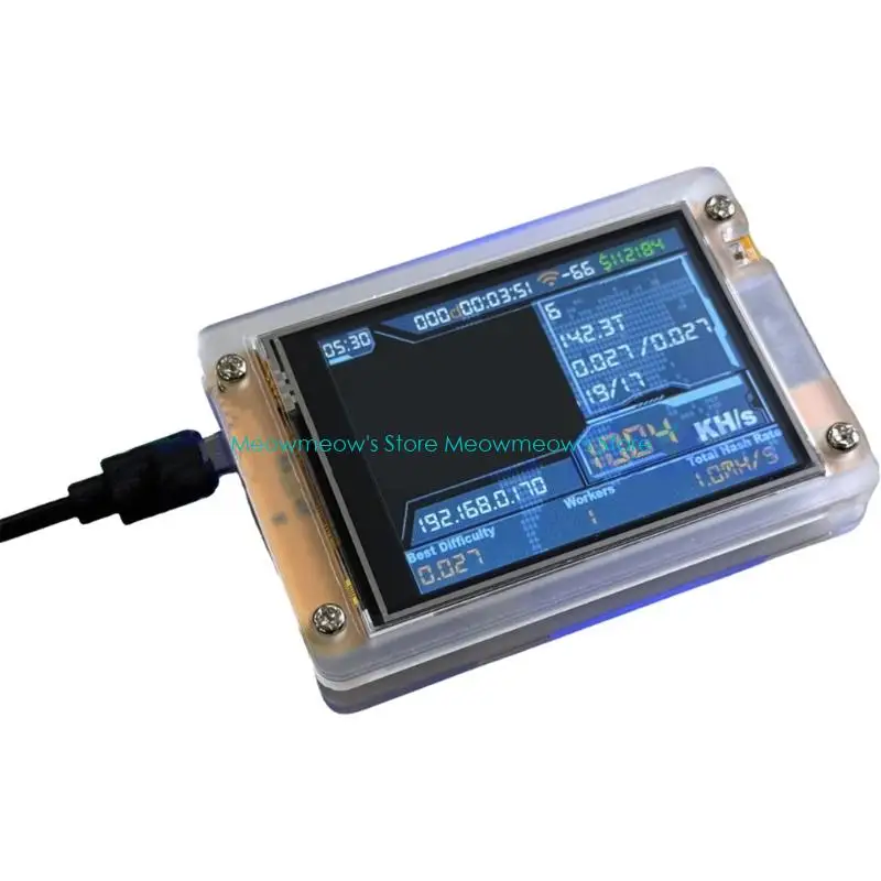 Minero afortunado lotería W91A 1000kh/s para minería lotería pantalla LCD 2.8inch del ordenador BCH