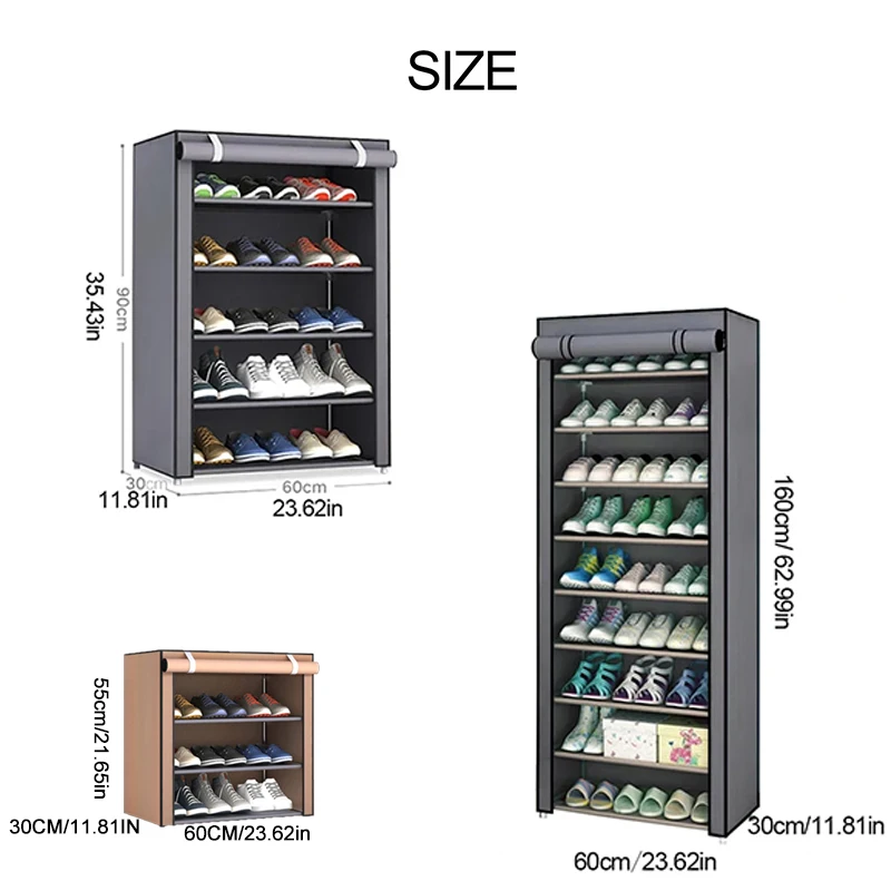 Dust Proof Non-woven Fabric Shoe Storage Assembly Closure Organizer Saves Space for Storing Shoe Racks and Household Furniture