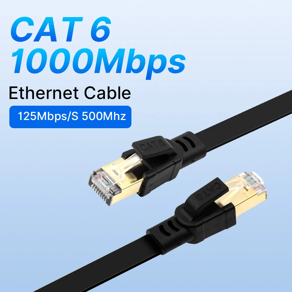 

Ethernet-кабель CAT6 Cat 6 1000 Мбит/с, плоский, 32AWG, Интернет, сеть RJ45, быстрая скорость, патч-корд Lan для ПК, ноутбуков, маршрутизаторов