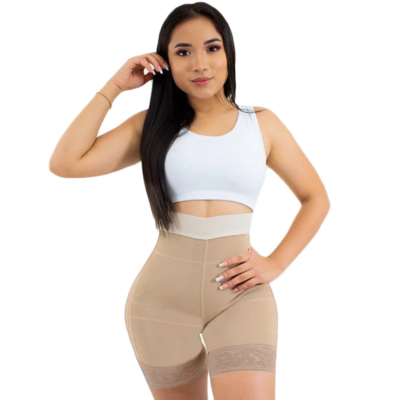 

Fajas Colombianas Moldeadoras Daily Life Use Double Pressure Shaping Shorts Slimming Fajas Lace Body Shaper Girdle