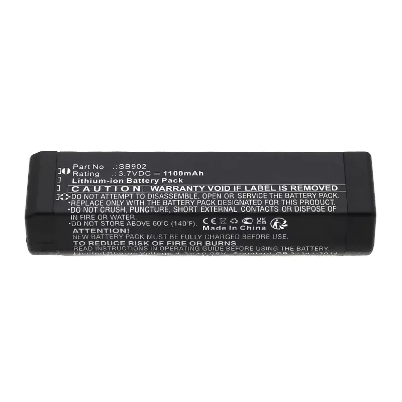 3.7V 1100mAh Li-ion Rechargeable Replacement Battery SB902 SB902A For Shure GLXD1 GLXD2 GLXD14 SM35 SM58 Wireless Microphone