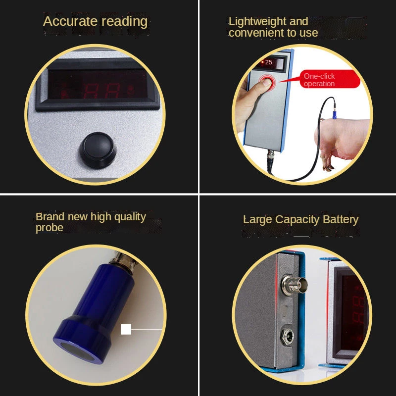 

2026NEW Pig back fat detection equipment Farm animals criterion precise detector Farming equipment Livestock tools pig