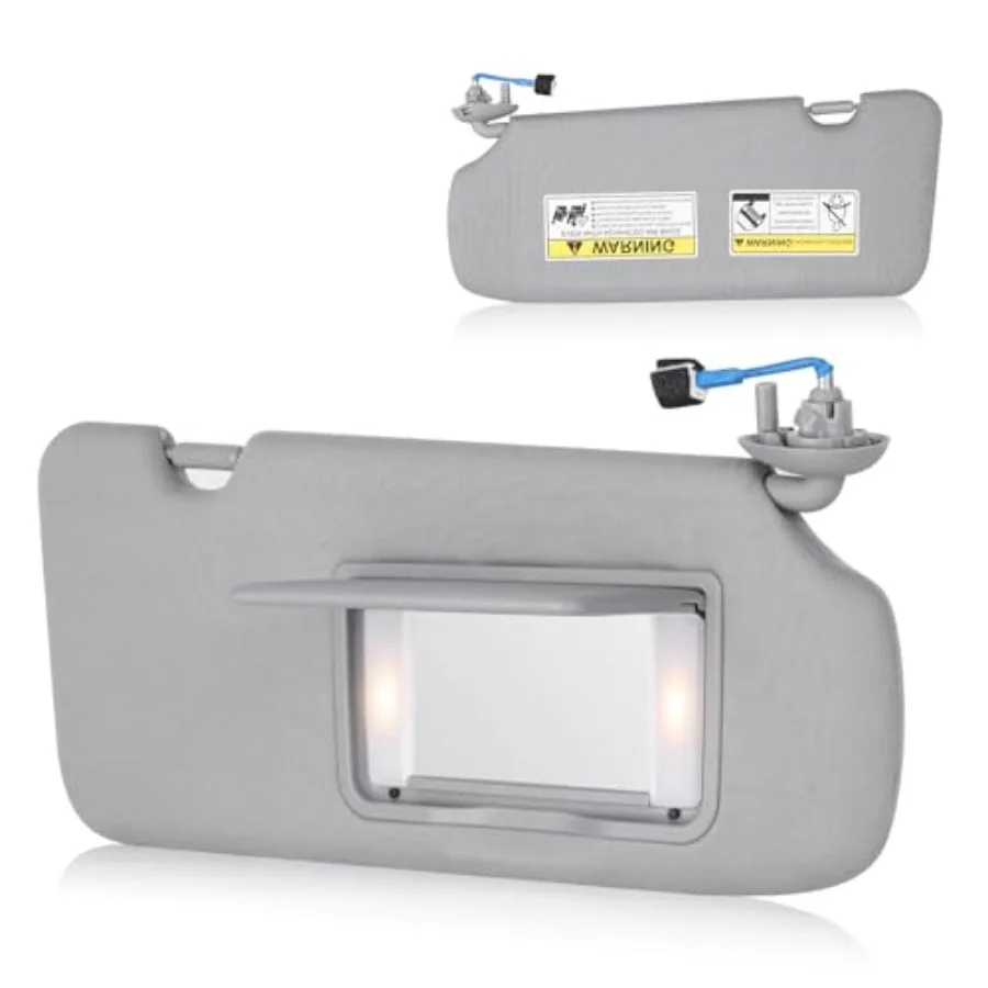 

Right Passenger Side Sun Visor with Light Fit for Honda CRV 2017 2018 2019 2020 2021 2022 Replaces for 83230TLAA12ZB Gray