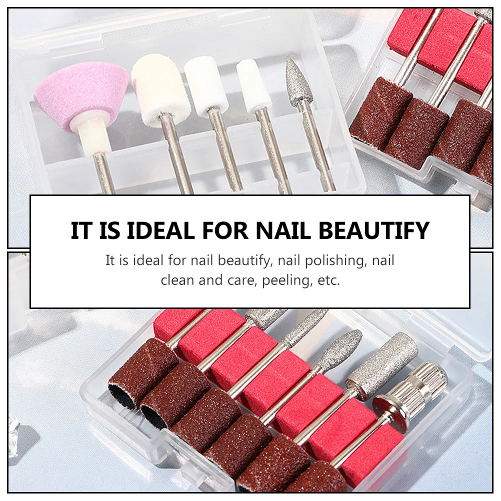 11 Uds. De brocas pequeñas para pulir uñas, bandas de lijado, conos redondos de Abs, herramientas de manicura, materiales Premium, tacto cómodo a mano