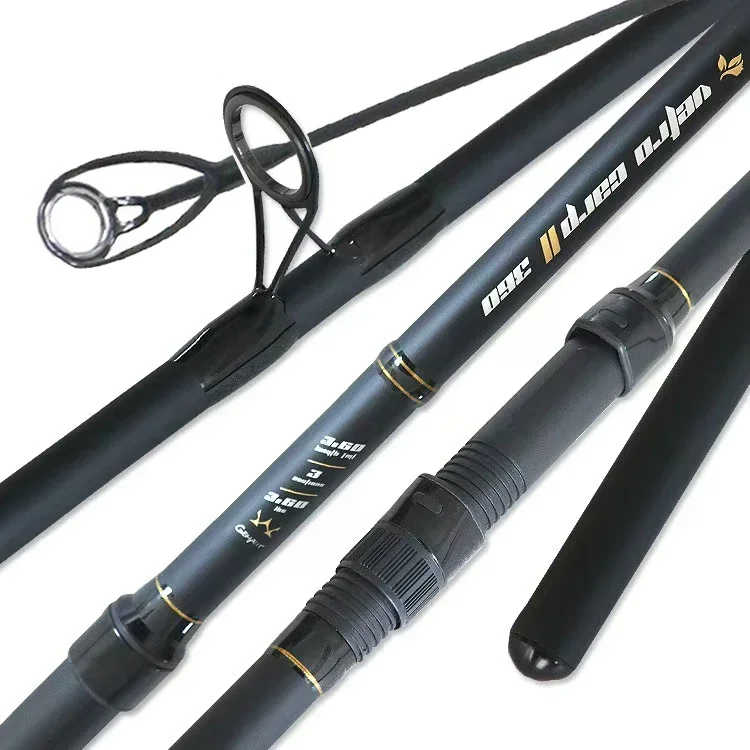 Carp Fishing Rods Super Hard 3.3m 3.6m 3.9m High Carbon Fibe 3 Sections Feeder Fishing Rod Travel Fishing Longcast  Beach Rod