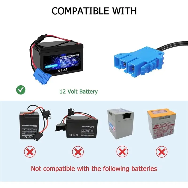 【Shop Now】12V Battery For Peg Perego Ride-On For 12V Peg Perego Batteries,For XUV Polaris RZR 900 Powered US Plug