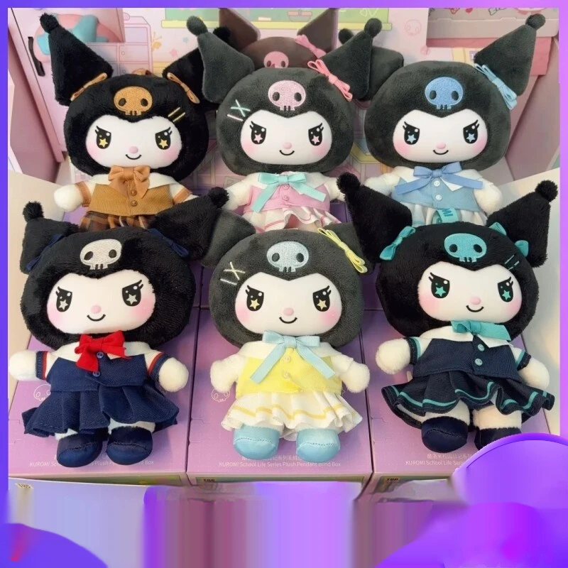 

Genuine Kuromi School Life Seriesmystery Box Kuromi Kawaii Vinyl Bag Pendant Doll Blind Box Customize Toy Birthday Gifts