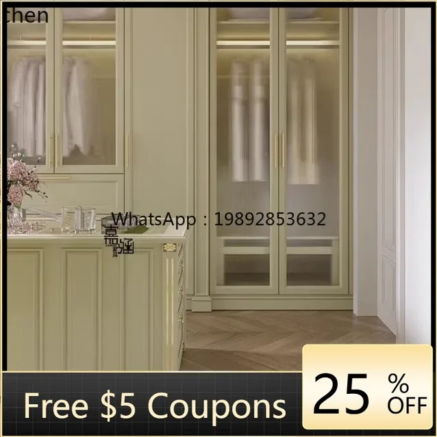 

YXY light luxury solid wood jewelry display cabinet cloakroom Nakajidai jewelry storage cabinet