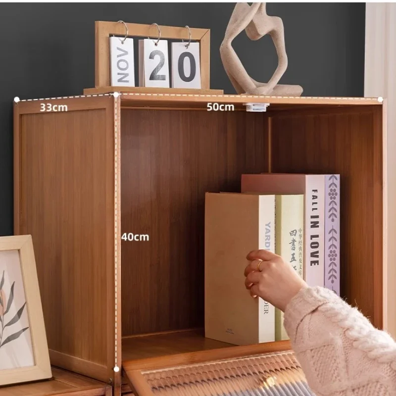 Children Bookshelf Simple Bookshelf Against Wall Low Bookcase Combination Storage Shelf Child Book Library Living Room Cabinet