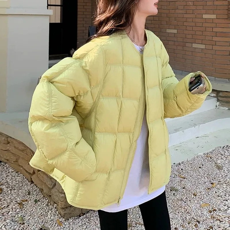 Women's Models Fall Winter Tops Coat Down Jacket Short Warm Retro Simple Comfortable Loose Leisure Fashion Advanced Soft Niche