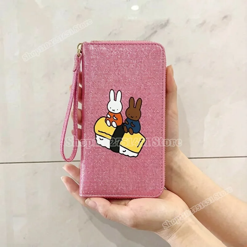 Модный-портативный-кошелек-kawaii-miffy-с-розовым-блестящим-покрытием-и-аниме-принтом-длинный-кошелек-на-молнии-в-стиле-y2k-женская-сумочка-подарки-на-день-рождения